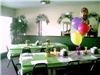 Banquet Room, Zorba's Restaurant & Pizzeria, Debary — Banquet Room decorated for Shower. Wall-length windows with blinds allow cheery sunlight to trickle through if you wish, and still have privacy!