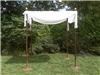 My Wedding Chuppah, Philadelphia — Swag Chuppah with spiral poles topped with pineapple finials