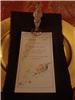 RSVParties, Inc, Naples — Place card with menu.