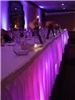 Kevin Colangelo Premiere Disc Jockeys LLC - Canandaigua, Canandaigua — Head Table using our up lighting