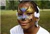 Philly FACE Painting, Philadelphia — Rainbow cat - our designs are meant to stay beautiful even after pizza and cupcakes!  ;0)