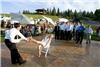 Hill Top Gazebo, Settlers Creek, Coeur d'Alene — Amphitheatre shot with Gazebo on the hill in the background