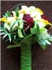 Enchanted Florist - Everett, Everett — A hand tied bouquet with aspidistra leaves wrapped around the stems and gold bullion wire to add a little sparkle.  Gotta love the sparkle!