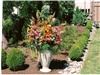 Enchanted Florist - Everett, Everett — Classic English Garden style.  Two of these (very large) bouquets graced the entrance to the wedding ceremony.