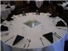 EconoLodge Inn & Suites Confernce Center, Menomonie — Typical round table banquet table setting.