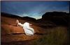 Schroeder Foto Wedding Photographer, Portland — Bride at sunset sitting on rocks in Portland, Oregon