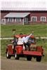 Curran Photography Camden, Camden — Lisa & Jim in the red truck. Wedding & reception at The Round Barn Inn in Waitsfield, VT, August 2008.