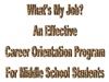 Education by Entertainment, Daytona Beach — Do you need to organize a Career Day or Night for your local middle school or youth organization?  Are you the person responsible for coordinating a "Bring Your Child To Work Day" program for your business?  If either case, this presentation is for you!

An effective and engaging format in which students are required to discern the job responsibilities of a series of guests is presented.  While the format was motivated by the 1950's and 1960's television show "What's My Line?1" the exact process and rules of the program are not identical. 

Students seem to be very interested in the session, asking numerous questions.  When asked informally  if they enjoyed the event and if they learned a lot the answers to both questions were unanimously "Yes." 

Note1: "What's My Line?" is a Trademark of Mark Goodson Productions, LLC, Santa Monica, CA