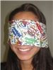 Education by Entertainment, Daytona Beach — An Eye Witness Activity.  Esther Cameron, one of the outstanding participants in the Games To Explain Human Factors: Come, Participate, Learn and Have Fun!!! program at Florida Institute of Technology in November 2009.  Esther viewed the Happy Birthday Bandanna for a few seconds before being blindfolded with it.  After the blindfold was applied Esther was asked to describe the bandanna.  How do you think she performed?  How would you have performed?