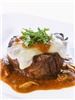 Salpicon, Chicago — Filet of Certified Angus Beef® in a roasted tomatillo/morita chile sauce with shiitake mushrooms, topped with Chihuahua cheese.