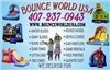 Bounce World USA, Orlando — Bounce World USA has a variety of Inflatable Bounce Houses and Party Rentals for any event. We pride ourselves with great service and ontime delivery. Please call us with any questions at 407-237-0943 for all your party planning needs. We have professional delivery personal that will assist you in the setup and takedown of our rentals. Our equipment is clean and safe for all ages. We serve the greater Orlando Florida area.