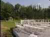 B&B Country Garden Inn, Apex — The lower deck makes a perfect place to hold a wedding ceremony! The decorated arbor & pond makes a beautiful backdrop!