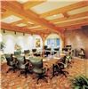 Schubert Room, Trapp Family Lodge, Stowe — The dramatic Schubert Room is ideal for presentations and small breakout sessions, featuring a wood-burning fireplace and seats up to 20. The Schubert Room is 512 square feet in size and has the following setup options.
