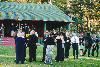 Entire Facility, Kingsley Pines, Raymond — Guests enjoying cocktail hour on the lawn in front of the lodge overlooking the lake.