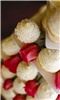 Gigi's Cupcakes of Littleton, Littleton — Wedding tower with wedding cake and champagne cupcakes and pink roses.