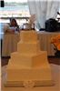 Always & Forever Custom Cakes, Bellingham — Four tier wedding cake.  Custom gumpaste initials logo.