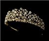Fairytale Bridal Tiara, Miami — A delicious forest of freshwater pearls, swarovski crystals, and rhinestones are arranged throughout this artistic bridal headpiece