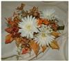 WeddingBouquets - Fayetteville, Fayetteville — This silk attendant's bouquet is designed with: gerbera daisies, fall leaves, berries, baby cosmos, vinca, mini daisies, and ribbon.