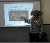 Laughs R Us, Roslindale — Picture of Dorothea presenting at Boston Public Health Wellness Forum.