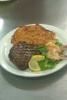 Roughrider Bar & Steakhouse, Belfield — Steak and Shrimp with Chezzy Hashbrowns