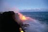 Travel to Maui, Pukalani — The lava going into the ocean on the "Big Island" of Hawaii.
Photo credit to the Hawaiian Visitor and Convention Bureau.