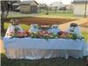 Simply DelecTable Catering - Duncan, Duncan — Vegetable table at a wedding with 4 of our vegetable dips.