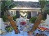 Simply DelecTable Catering - Duncan, Duncan — Appetizer, fruit, crackers and dip table at a wedding.