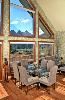Dining Room, A Bear & Bison Canadian Country Inn, Canmore — Our dining room can be rearranged to accommodate a large boardroom table for up to 20 persons.