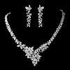 Portland's Treasure Chest, Portland — Truly stunning, this bridal necklace and earring set features rhodium silver plating and sparkling marquise cubic zirconium crystal stones. The perfect accessory to your wedding, prom, homecoming or special occasion.

Size: Necklace - 16 1/2" Long Ornament at Center Bottom is - 1 1/2" long Earrings - 1 3/4" long

This jewelry set generally mails out in 1-3 days from the warehouse