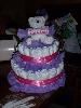 Diamond & Nirei, Baltimore — 2 tier diaper cake for a girl
