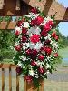 Flowers by Mary Beth Bartel, Portland — Arbor arrangement a sympony of red and white