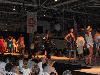 Exhibit Area, Lane Motor Museum, Nashville — Fashion show evening event. 300+ guests on main exhibit hall floor area.