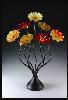 My Glass Flowers, Cave Creek — 7 Glass Flowers in warm colors 26" Tall