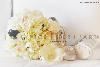 2 Carat Virtual Package, Pinkberry Moon Events, Waldorf — Lovely bridal bouquet and hair bow, hand-crafted by Cydne Grobri.  (The shoes are by Artyce.)