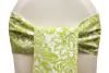 Joie De' Linen Rentals, Pearland — Damask Sash - Rents for 1.50ea.
Colors: Chocolage/Brown; Black/White; Fuschia/White/ Apple Green/White