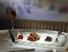 Pete’s Room, '21' Club, New York — Seared Foie Gras with spiced peanuts, strawberry and black pepper.