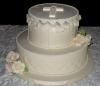Confectionary Designs, Bogota — Baptism gift box cake with sugar roses.