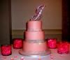 Confectionary Designs, Bogota — Wedding cake with crystal monogram topper.