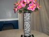 Anita La Huerfanita, Beaver Dam — flower vase can be filled with flowers or balloons for a beautiful table centerpiece for wedding or birthday made in different colors or pattern- in this pattern available also in turquoise/black and pink/black - non breakable(flowers no included)original design of anita will not be found anywhere else