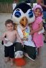 The Beach Waterpark, Mason — Two happy kids with Shivers