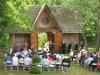 Carriage House, Woodburn Historic House - Pendleton Historic Foundation, Pendleton — Victorian Carriage is an idea venue for either a rustic or elegant ceremony.  Complete with a brick patio in front for the wedding party and soon to have a brick pathway from the main house for the bridal party.