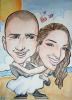 Caricatures by Courtney, Philadelphia — Studio caricature made to order for a wedding invitation.