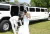Berry's Wedding Photography, Decatur — Bride exits limo in McDonough (Wedding in McDonough) (Outdoor wedding McDonough) (McDonough Wedding) (Wedding McDonough Georgia)
