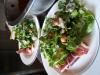 Chef Tim's Table - Milwaukee, Milwaukee — Mixed greens salad with toasted hazelnuts and Spanish cured pork tenderloin.