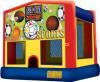 MOONWALKS & ENTERTAINABLES Ft. Bend County, TX Moonwalk Rentals, Sugar Land — Large 15x15 Themewalks! Sports theme (shown) Princesses, Monster Truck, Choo-Choo Train or Happy Birthday