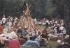 Willow Creek Inn, Vale — A bonfire gathering on the grounds.