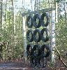 Girl Scouts of the Jersey Shore, Toms River — Challenge Course Wall of Tires Element.