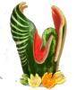 Food Art Entertainment, Palm Desert — Carved Watermelon swan.