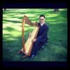 Reverend Tan, Davis — Rev. Dr. Rick Tan officiating and harp at El Macero Golf Club, Davis.