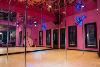 Vixen Fitness, Orlando — Chrome Poles can be draped in fabric if desired.
